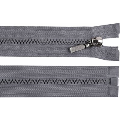 Prima-obchod Kostěný zip No 5 délka 80 cm s ozdobným jezdcem, barva 319 šedá ocelová – Hledejceny.cz