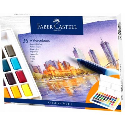 Akvarelové barvy Faber Castell 36 v sadě s plnitelným štětcem – Hledejceny.cz