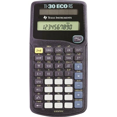 Texas Instruments TI-30 ECO RS kapesní kalkulačka, solární napájení, černá – Zboží Živě