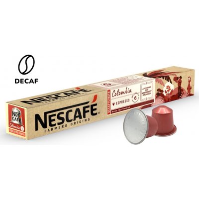 Nescafé Farmers Origins Colombia DECAF Bezkofeinové kapsle do Nespresso 10 ks – Hledejceny.cz