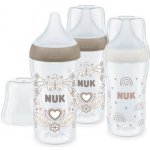 Nuk sada 3 lahví Perfect Match s teplotou Control bílá a béžová 260 ml – Hledejceny.cz