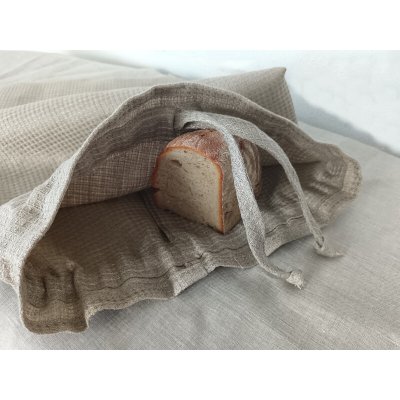 Lněný pytlík na chléb a pečivo - vaflový, přírodní | E-len – Hledejceny.cz