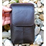 Pánská hnědá tmavá kožená taška na opasek – Zboží Mobilmania