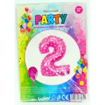 Wiky Balónek nafukovací číslo 2 růžový – Zboží Dáma