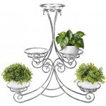 Versanis stojan na květiny 200 115 cm Stříbrný patina – Hledejceny.cz