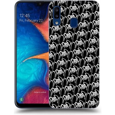 Pouzdro Picasee silikonové Samsung Galaxy A20e A202F - Separ - White On Black 2 černé – Zboží Mobilmania