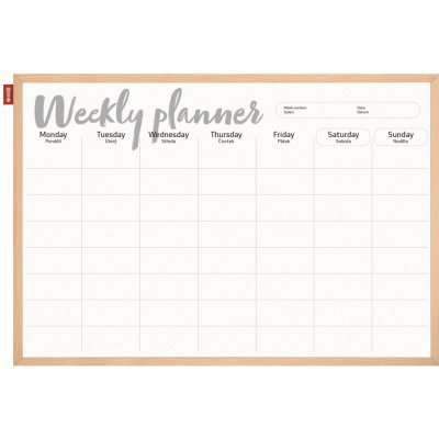Memobe Týdenní plánovací tabule magnetická 90 x 60 cm – Zboží Dáma