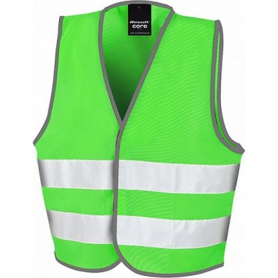 Result Safe-Guard Dětská reflexní vesta na suchý zip zelená fluorescentní – Zboží Mobilmania