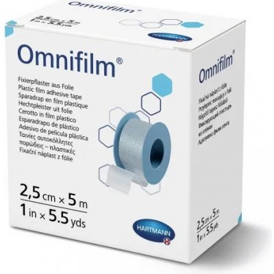 Omnifilm cívková náplast z porézní fólie—2,5 cm x 5 m