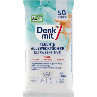 Denkmit univerzální vlhčené ubrousky Ultra Sensitive 50 ks – Hledejceny.cz
