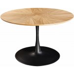 Anvicti Kulatý jídelní stůl ATELIER II 120 cm přírodní černá dubová dýha JS46559 – Zboží Dáma