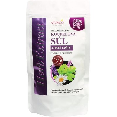 Vivaco Herb extrakt sůl do koupele Alpské květy 300 g – Sleviste.cz