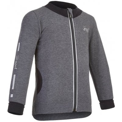 Little Angel Outlast REFLEX smyk dětská rozepínací mikina tm. šedý melír – Zboží Dáma