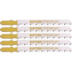 EXTOL PREMIUM Plátky do přímočaré pily 5ks, 75x4,0mm, úchyt BOSCH, HCS, EXTOL PREMIUM