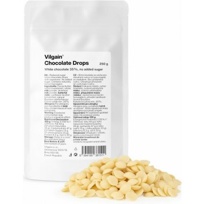 Vilgain Čokoládové pecky bez přidaného cukru bílé250 g – Zbozi.Blesk.cz