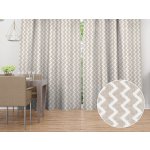 Biante Dekorační závěs Porto PRT-006 Režný cik-cak - šířka 130 cm 130x200 cm – Hledejceny.cz