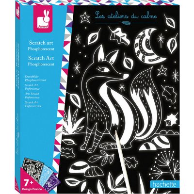 Janod vyškrabovací obrázky Zvířátka svítící ve tmě – Zboží Dáma