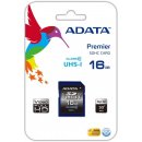 paměťová karta ADATA SDHC 16 GB UHS-I ASDH16GUICL10-R