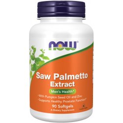 Now® Foods NOW Saw Palmetto with Pumpkin Seed and Zinc extract 80 mg 90 softgelových kapslí