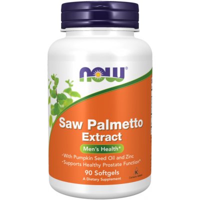 Now® Foods NOW Saw Palmetto with Pumpkin Seed and Zinc extract 80 mg 90 softgelových kapslí