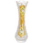 Bohemia Crystal broušená velká váza zlacená - 425mm – Hledejceny.cz