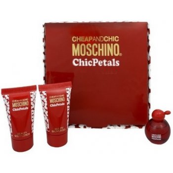 Moschino Cheap & Chic Chic Petals EDT 4,9 ml + sprchový gel 25 ml + tělové mléko 25 ml dárková sada