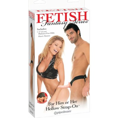 Fetish Strap On 6 připínací duté dildo přirozené – Zboží Dáma