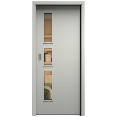 Sapeli Elegant Komfort M33 posuvné šedá 80 x 210 cm Planibel bronz – Hledejceny.cz