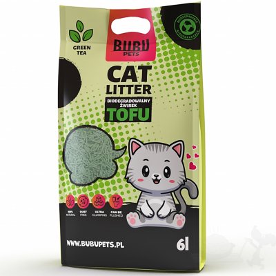 Bubu pets Tofu biologicky rozložitelné stelivo s vůní zeleného čaje 6 l – Zboží Dáma