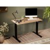 Psací a pracovní stůl VENETI Výškově nastavitelný psací stůl HUTTO 1 - černý / dub wotan
