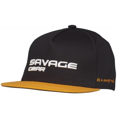 Savage Gear Kšiltovka Flat Peak 3D Logo Cap Black Ink