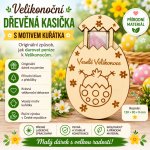 ADVIPO dekorace Název pro feed Velikonoční dřevěná kasička na peníze s kuřátkem 130 × 90 × 9 mm – Hledejceny.cz
