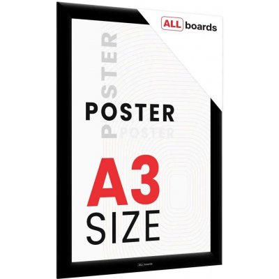 Allboards FRAME_A3BK Plakátový rám A3 OWZ – černý – Zboží Mobilmania