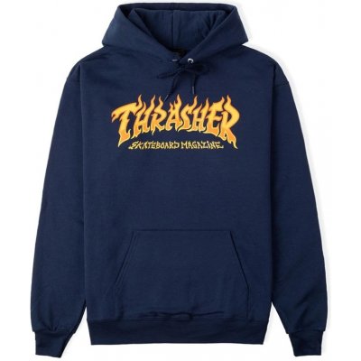 THRASHER Fire Logo hood navy