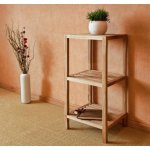 3 police z ořechového dřeva, perfektní doplněk do koupelny, kuchyně a ložnice. Police - ořechové dřevo, 36x36x79cm. – Zboží Mobilmania
