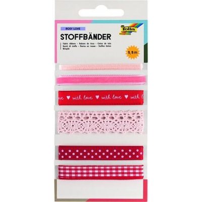 Dekorativní stuhy s krajkou barva červená – Zboží Dáma