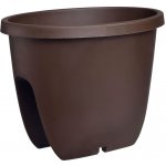 Plastkon Balkónový květináč Balconia OVI na zábradlí 30 cm hnědý – Hledejceny.cz