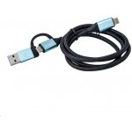 i-Tec C31USBCACBL USB-C na USB-C a USB-A, 1m, černo-modrý – Sleviste.cz