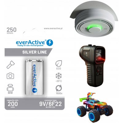 EverActive Silver Line 9V 250 mAh 1ks EVHRL22-250 – Hledejceny.cz