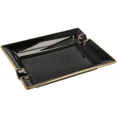 VPKCZ Doutníkový popelník keramický černý 2D 21x17cm – Zboží Mobilmania