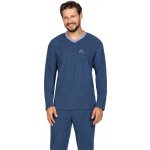 Regina 592 pánské pyžamo dlouhé froté modré – Zboží Dáma