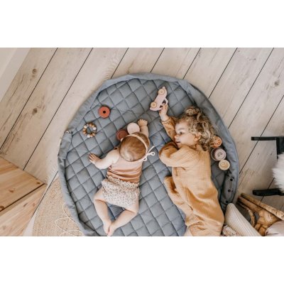 Play & Go BABY Organic Hrací podložka Vak na hračky Taška Modrá Dusty Blue – Zbozi.Blesk.cz