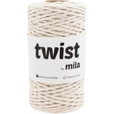 Šňůra TWIST MILA 3mm/100m - Ecru zlatá – Zboží Dáma