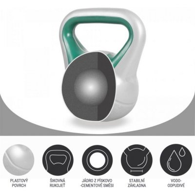 Gorilla Sports Kettlebell vinylová, 10 kg