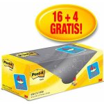 Bloček samolepicí 3M Post-it, 76x76 mm, žlutý, 16x100 lístků + 4 zdarma – Hledejceny.cz