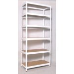 Biedrax Regál 60 x 120 x 240 cm 6 polic bílý – Sleviste.cz
