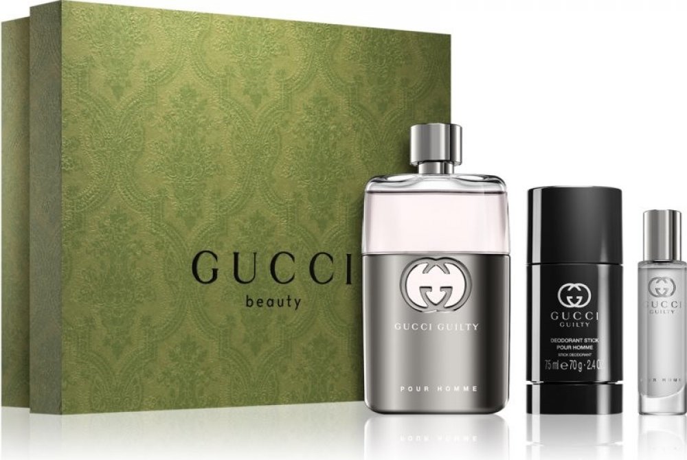 Gucci Guilty Pour Homme EDT 90 ml + EDT 15 ml + deostick 75 ml dárková sada  | Srovnanicen.cz