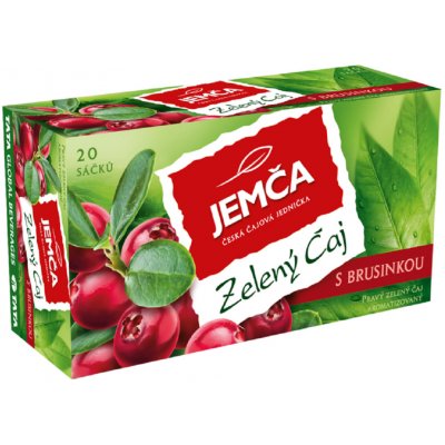 Jemča zelený čaj s brusinkou 20 x 1,5 g