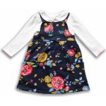 Nutmeg Dívčí kojenecký komplet modré šaty s květy – Sleviste.cz