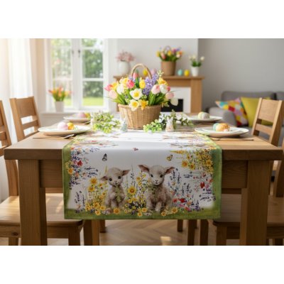 Mybesthome Velikonoční ubrus běhoun SHEEP 60x120cm – Zboží Dáma